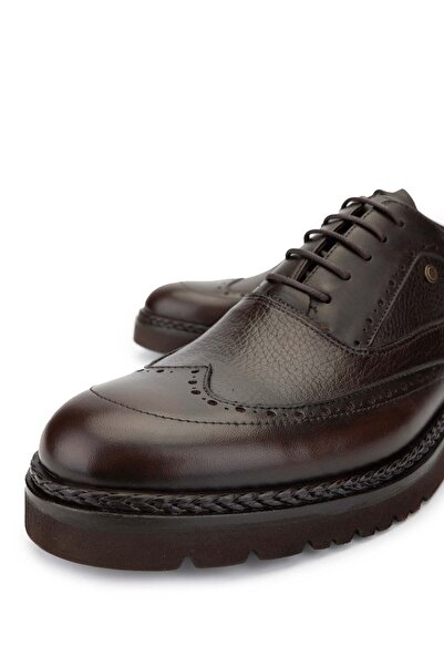 Tamer Tanca Erkek Hakiki Deri Kahverengi Casual Ayakkabı