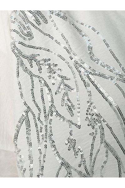HİJABAYA Sequined Leaf Patterned Shirt