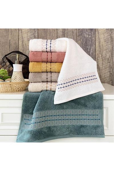 Çeyiz Diyarı Prosop de față din bambus cu broderie Orient din 6 piese - 50x90 cm