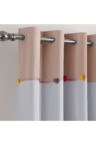 Home Box Nordic 2-Piece Sheer Extra Long Curtain Set - 140x300 cm