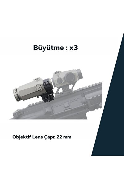VECTOR OPTICS Maverick-III 3x22 Magnifier SOP YAKINLAŞTIRICI