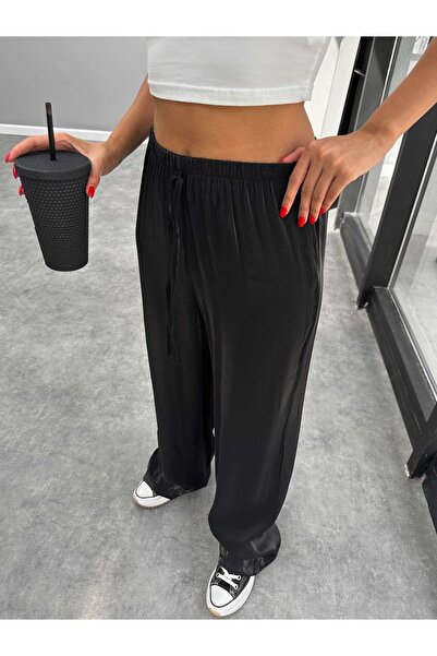 ESRAHELVACI Loose Cut Jacquard Elastic Waist Trousers