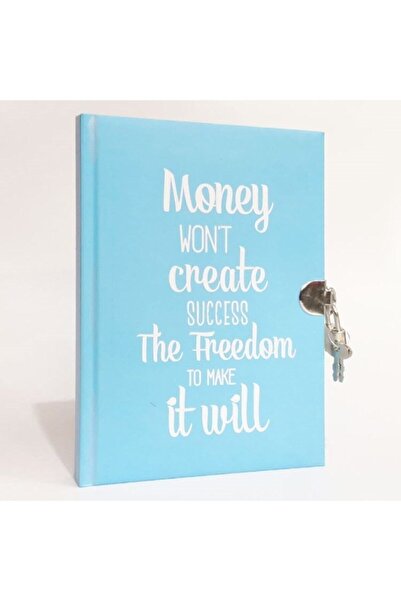 EyER Shoping دفتر تذكاري يومي أزرق مقفل