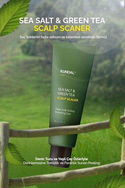 Kundal Kundal Sea Salt & Green Tea Scalp Scaler - Purifying and Refreshing Hair Peeling