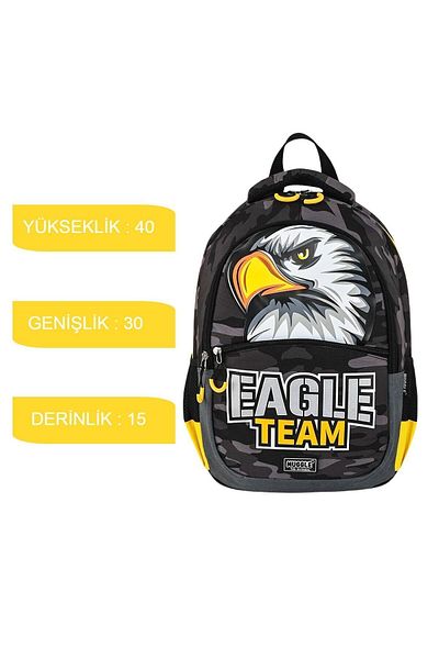 MUGGLE Rucsac de școală Eagle Team cu 3 compartimente - MU-9156