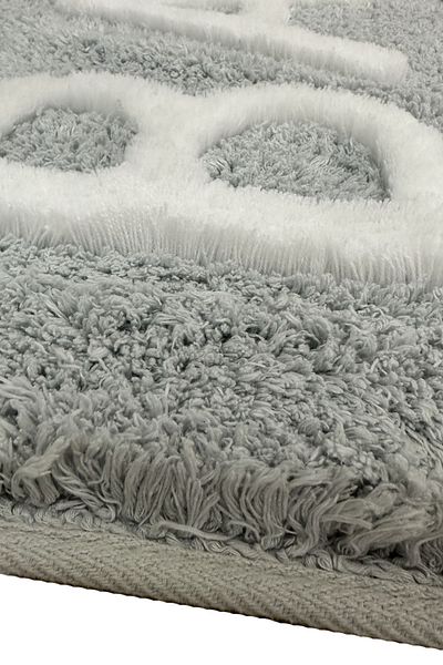 Chilai Home Γκρι 70x120 εκ. Ασημί Βαμβακερό Χαλί μπάνιου