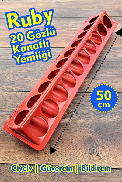 Vixpet Ruby Plastik Kanatlı Yemliği 50 cm | Civciv Yemliği | Güvercin Yemliği...