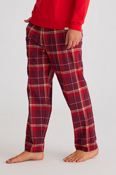 Katia&Bony Neujahrs-Herren-Webhose in Rot