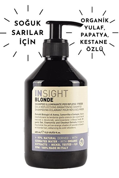 Insight Blonde Soğuk Yansıma Veren Şampuan 400ml 8029352356827
