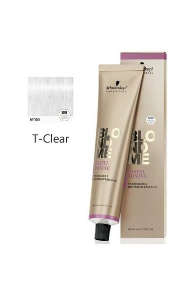 Schwarzkopf BLONDME Pastel Toning Tonlama İçin Krem Boya 60ml T - Clear (Nitido)