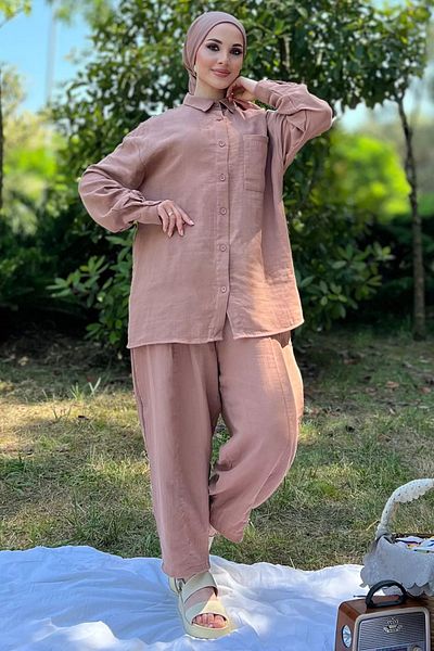 julude Σετ πουκάμισο και παντελόνι Hijab Mink