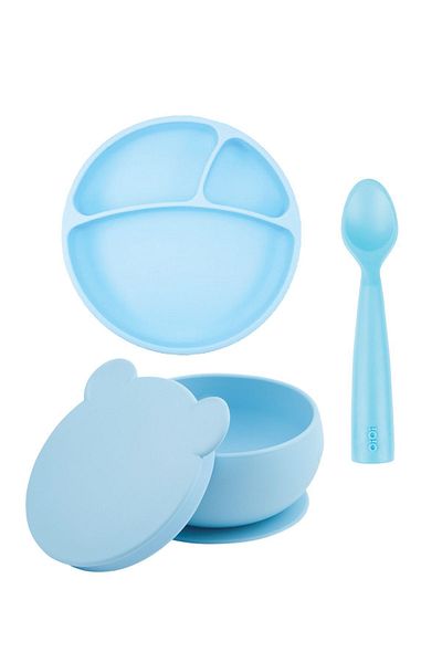 OiOi Portion Mineral Blue & Bowl with Lid & Nam Nam