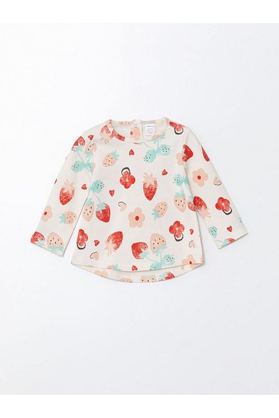 LC Waikiki Nyakú, nyomott pulóver és leggings kislányoknak - 2 db-os készlet