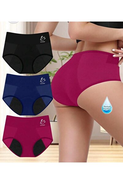 miatamer Menstural Dönem Için Sızdırmaz Rahat Esnek Yumuşak Iç Çamaşırı, Büyük Beden Regl Külodu Pembe