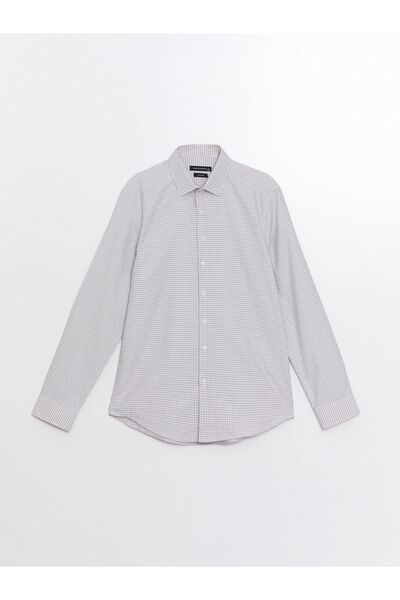 LC Waikiki Ανδρικό πουκάμισο Gabardine με καρό σχέδιο Slim Fit - Μακρυμάνικο