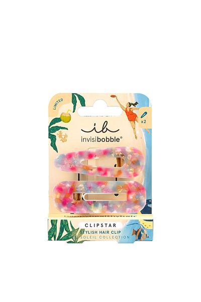 InvisiBooble مجموعة مشابك الشعر المكونة من قطعتين من Invisibobble - Au Soleil Dazzling Wave