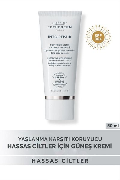 Institut Esthederm High Protection Into Repair Sunscreen - Anti-Aging for Low Skin, 50ML