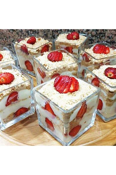 BALSA مجموعة من 6 أوعية حلوى مربعة من ماجنوليا - مقاس كبير 9x9