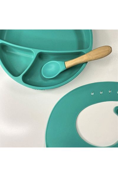 OiOi Blw Set Aqua Green with Plate
