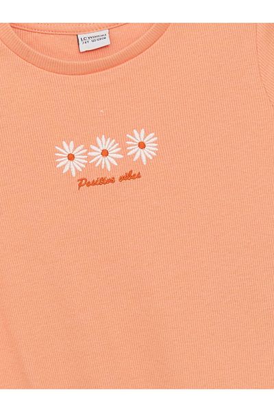 LC Waikiki Κοντομάνικο μπλουζάκι για κορίτσια - Crew Neck Flower Print