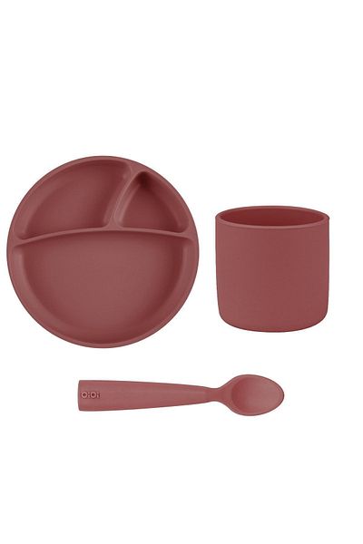 OiOi Velvet Rose Triple Set (portion+glass mini+namnam