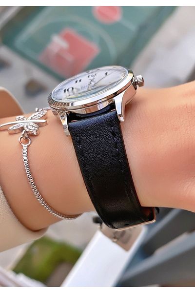 Daniel Klein Brand Black Color Thin Cord Women's Wristwatch - Bracelet Gift