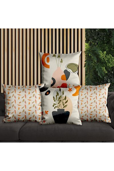 EJOYA 45cm Modern Design 4-piece Pillow and Throw Pillow Set - 113810
