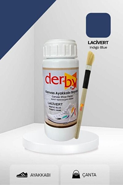 Derby Lacivert Kanvas - Bez / Kumaş Ayakkabı Boyası 100 ml