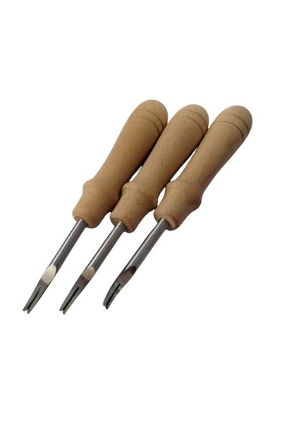srtfootcare Ahşap Saplı Çapak Alma Bıçağı Linör 1,2 1,3 Mm 1 Adet Deri El Aleti