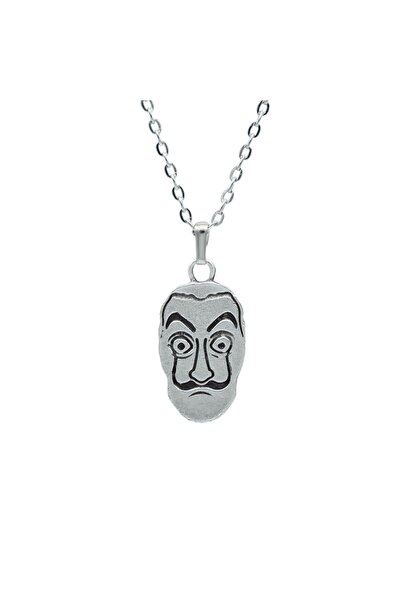 Bu Farklı La Casa De Papel Erkek Kadın Kolye Antik Gümüş Kaplama - 60 Cm Düz ...