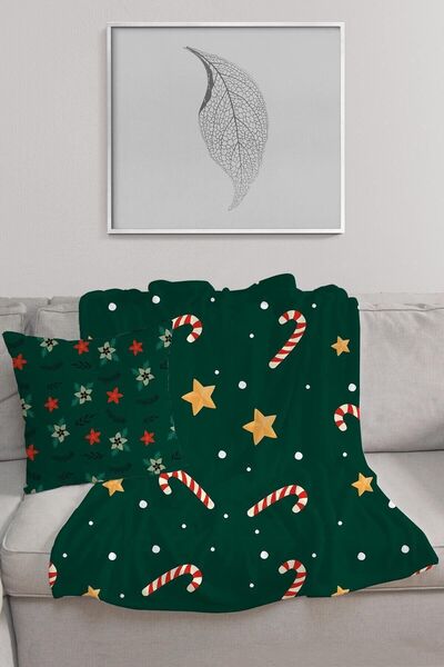 EJOYA Yeni Yıla Özel Yastık Battaniye Seti 106415