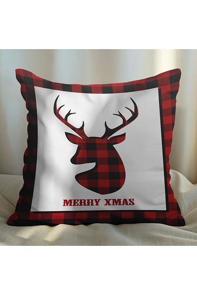 EJOYA Set de 2 perne cu design de cerb pentru Anul Nou - SpecialPlaid, 45 cm, 113608