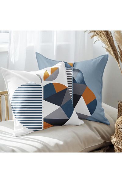 EJOYA Pernă din 2 piese și husă de pernă cu design modern 45 cm