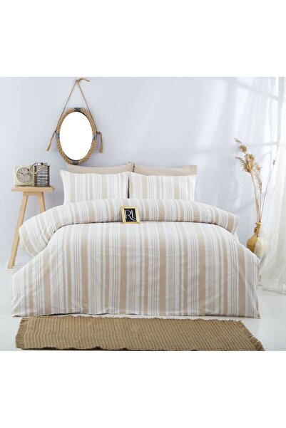 Ricco Lifes Double Bohemian Striped Duvet Cover Set - Çarsaflı