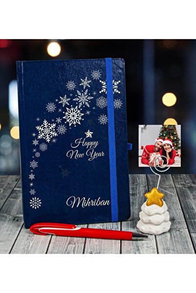 EJOYA Yeni Yıla Özel Defter Kalem Ve Fotoğraflı Çam Ağacı Notluk Hediye Seti ...