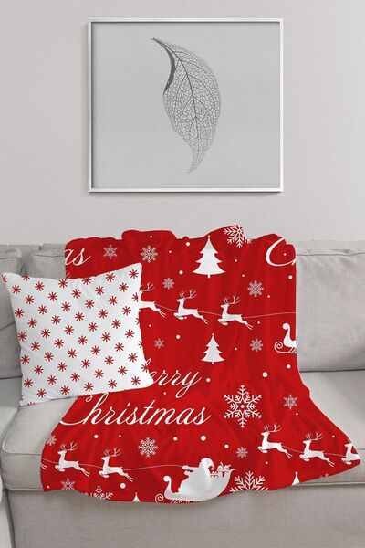 EJOYA Yeni Yıla Özel Yastık Battaniye Seti 106393