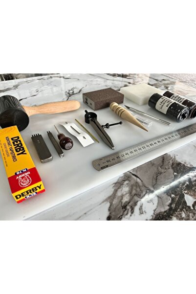 srtfootcare 4-предметний набір для початківців з виготовлення шкіряних виробів - 16 предметів