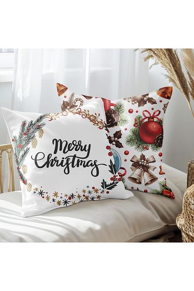 EJOYA Set de perne din 2 piese pentru Anul Nou - Design special, husă de pernă de 45 cm 113626