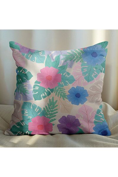 EJOYA 45cm Floral Design 2-piece Pillow and Throw Pillow Set - 113425