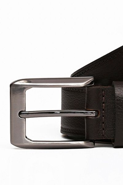 Deri Company Мъжки колан от естествена (истинска) кожа, класически, кафяв, 112517