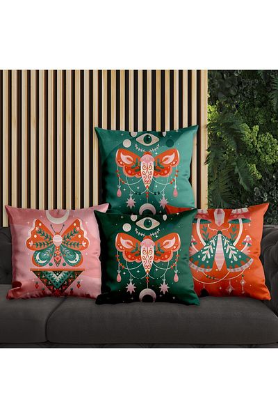 EJOYA Modern Designed 4-Piece Pillow and Throw Pillow Cover 45cm 113746
