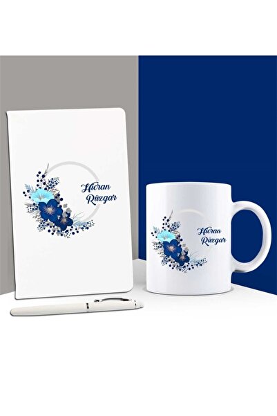 EJOYA Hediyeji Kişiye Özel Isimli Defter Kupa Ve Kalem Set 85962