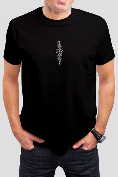 T-35 تي شيرت أسود بطبعة أفاتار للجنسين - C1003