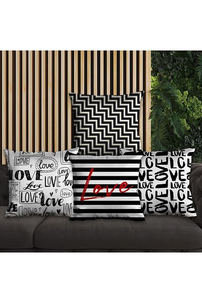 EJOYA 4-piece Love Design Pillow and Throw Pillow Set - 45cm 113835