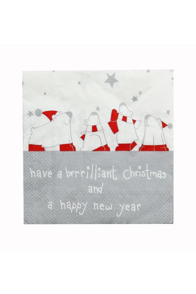 reprodesign Christmas New Year Themed - Father Paper Napkin and Tableware Presentation Napkin 10 Pieces