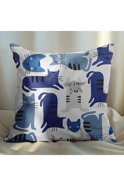 EJOYA Cute Cats Designed 2-Piece Pillow and Throw Pillow Cover 45cm 113566
