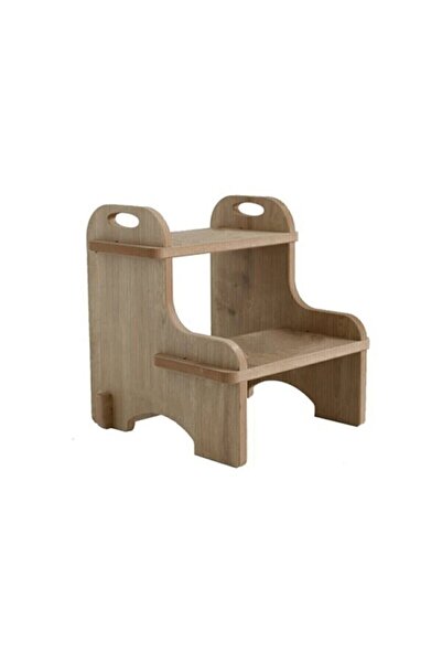 Genel Markalar Edcoy Ahşap Basamak Tabure Çocuk Bebek Banyo Wc Lavabo Merdiven Yükseltici Eğitici Kaymaz Montessori