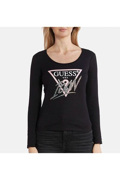 Guess تي شيرت LS VN ICON