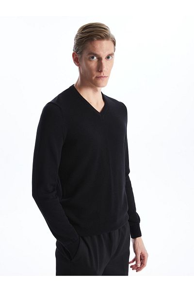 LC Waikiki V-Neck Long Sleeve Men's Knitwear Sweater