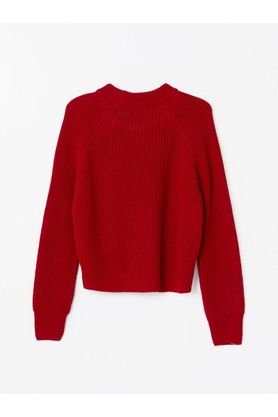 LC Waikiki Women's Knitwear Sweater - Crew Neck, Solid Long Sleeve